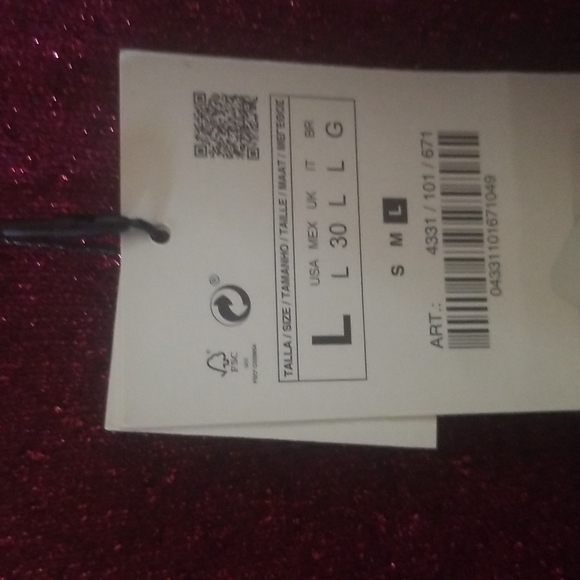 NWT ZARA Metallic Italian Yarn Cropped Sweater - L - Picture 3 of 7